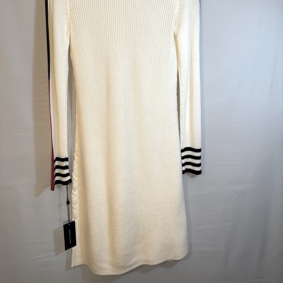 Tommy Hilfiger Womens Size M Long Sleeve Textured Knit Sweater Dress Cream - Picture 7 of 15